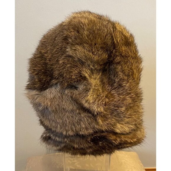 North King Seifter & Sons Brown Rabbit Fur Aviator Trapper Hat Ear Flaps Medium - Picture 4 of 10